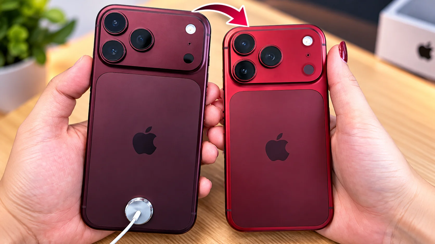 لون iPhone 18 Pro يتحول من العنابي إلى الأحمر خلال 3 أسابيع .. والسبب مجهول