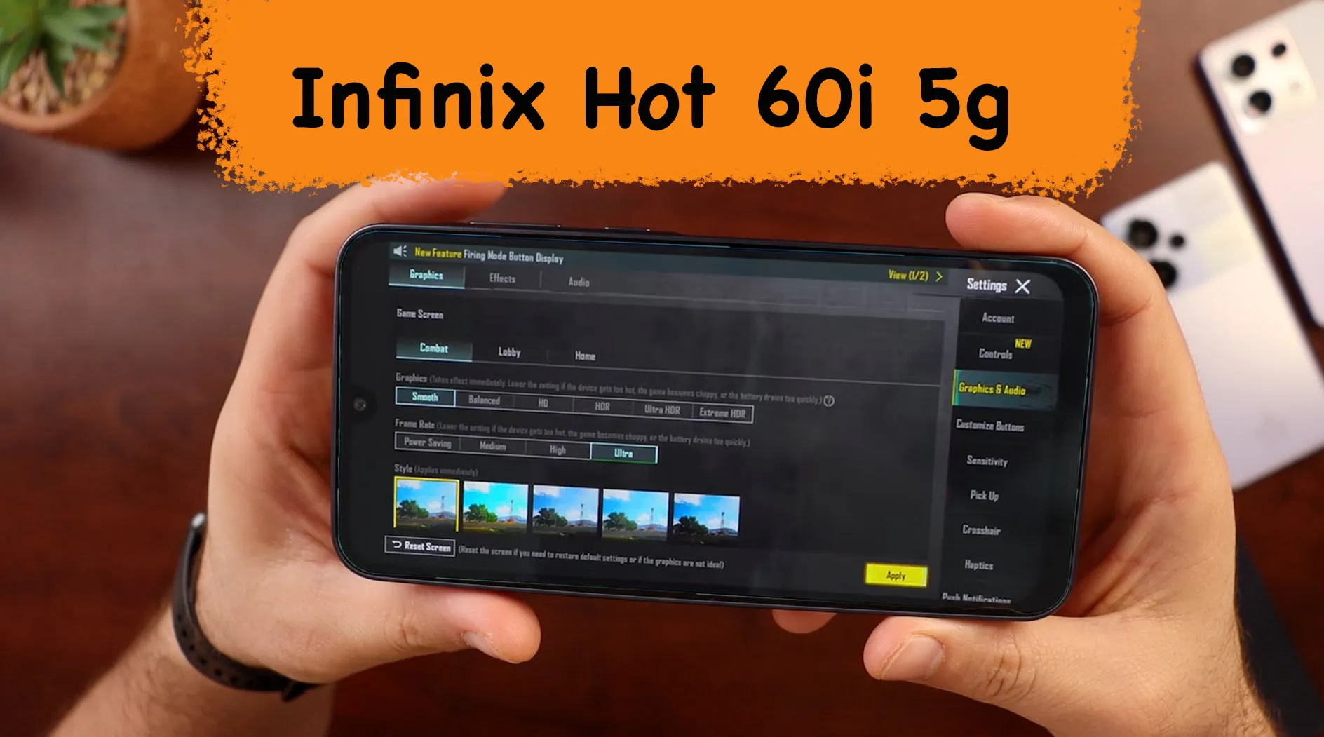 كم فريم ببجي يدعم جهاز Infinix Hot 60i 5g
